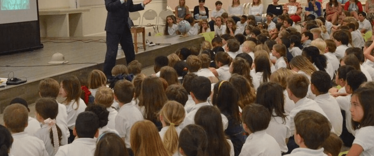 EWTN news anchor and best-selling author Raymond Arroyo visited Our Lady of Sorrows Catholic School as a part of its Ultimate Author Day celebration last year.