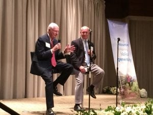 <em>Tom Bradford, Chairman of the Board and President of NCF Alabama and his son Jim Bradford, V.P. of NCF Alabama, address the crowd at the 10th Anniversary Celebration, <a href="http://www.ncfgiving.com/alabama">www.ncfgiving.com/alabama</a>.</em>