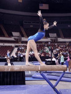 <em>Anna Davis successfully balances being a student at Kingwood Christian School with being a state champion gymnast.</em>