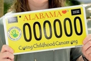 Healthy Living Overcoming Childhood Cancer Ava Kate Hollingsworth Tuscaloosa license plate