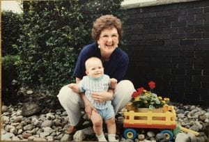 A young Jeremy Moore with his grandmother Ella Moore who inspired him to create his new hymn project, (ITALIC) Pillars.