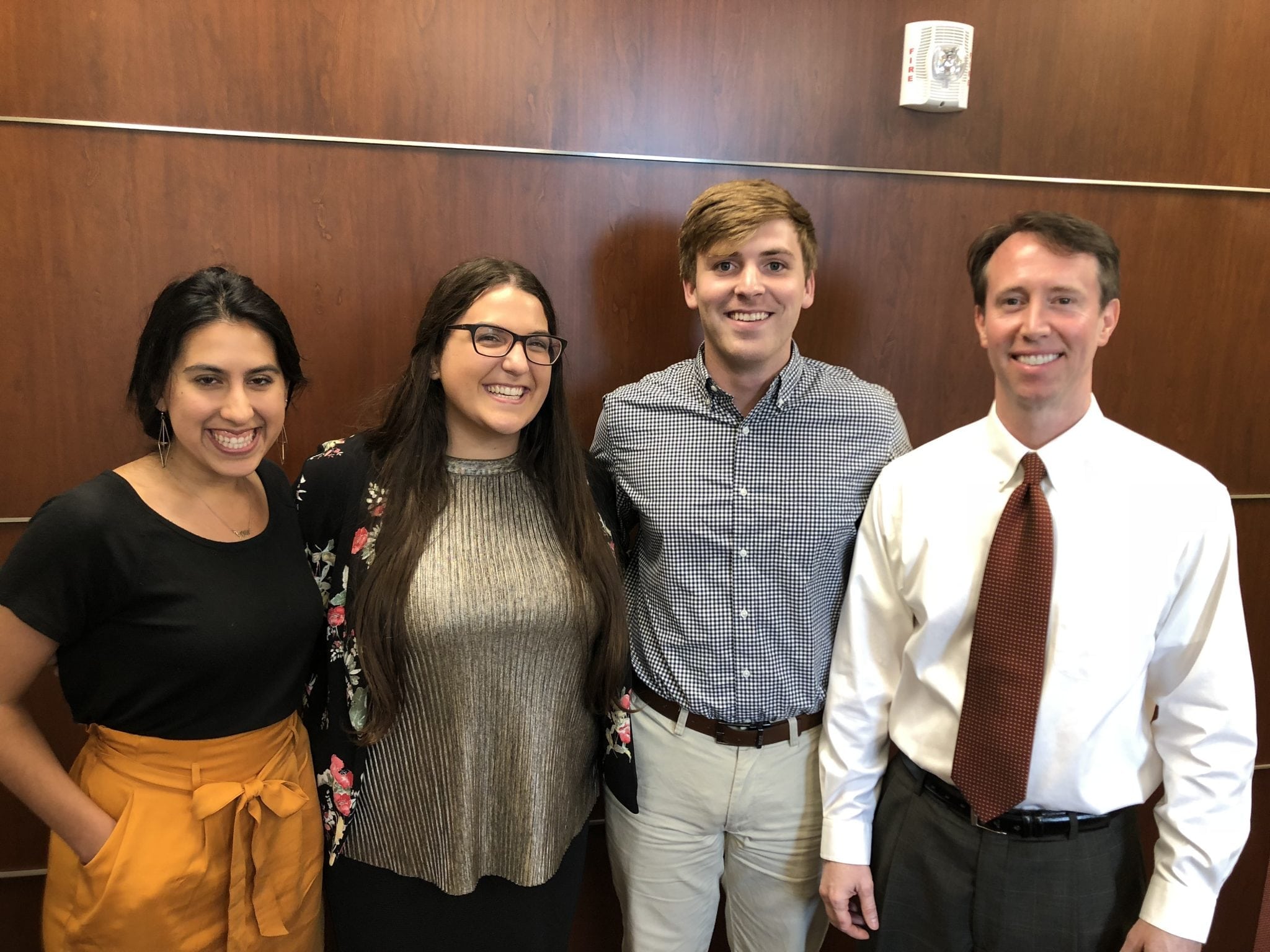 Reader Survey Samford Brock School of Business Survey Team 2 horizontal From L to R Mollie Master Alessandra Sisto Peyton Dishon Clif Eason