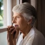 bigstock Depressed senior woman at home 259489585