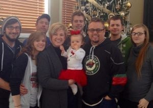 Chris and Emilee Danielson with children and grandchildren. Left to right: Nick Van Slett (Son in Law), Hannah Van Slett (Daughter), Zackary (Son), Emilee (Wife) Riley (Granddaughter) Jacob (son), Chris Danielson, Chris Stone (Son in Law), Dana Stone (Daughter)