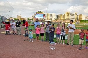 Bring your children to the Birmingham Barons game on April 20, 2019, to cover Regions Field with bubbles.