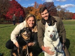 Former professional and U.S National soccer player Catherine Reddick Whitehill now lives in Atlanta with her husbandRobert and dogs Izzy (rescued from the side of I-405 in Los Angeles) and Maeby (rescued by the Society for the Prevention of Cruelty to Animals in North Carolina).