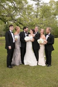 The Burdette family at the wedding of Lew and Suzie’s oldest son Ash last year. Ash and wife Caroline live in Mobile, daughter Sarah Gabel and husband Michael live in California and son Grant is a junior at the University of Alabama.Left to right- Grant, Suzie, Ash, Caroline, Lew, Sarah Gabel and Michael.