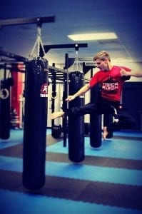 Boy Jumping at Tiger Rock Martial Arts