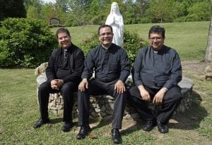 Fr. Jorge H. Pedroza, Fr. Jose Luis Guevara Gomez, and Fr. Antonio Verdin at Prince of Peace Catholic Parish in Hoover, Ala, www.popcatholic.org.