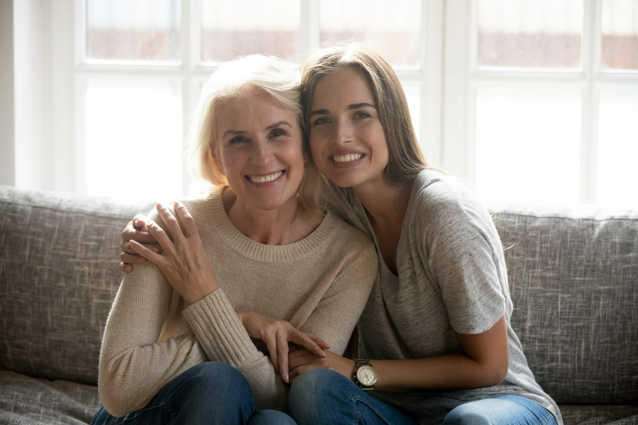 bigstock Smiling Senior Mom Posing At H 339239446