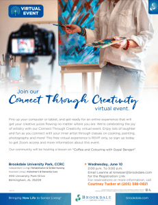 Connect Through Creativity Virtual Event