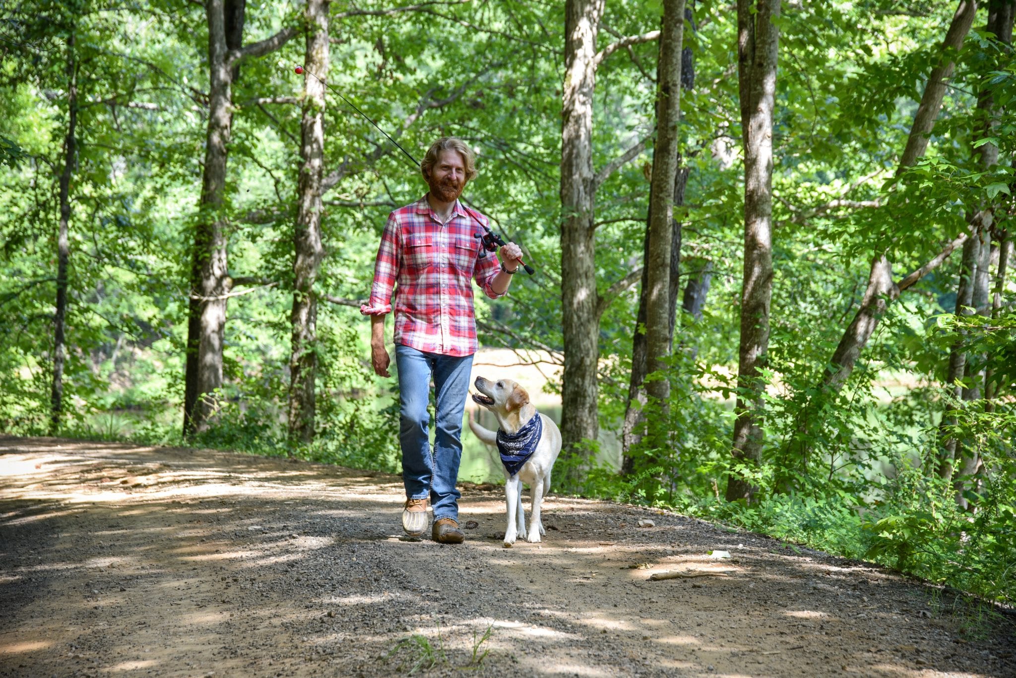 Sean of the South with his dog