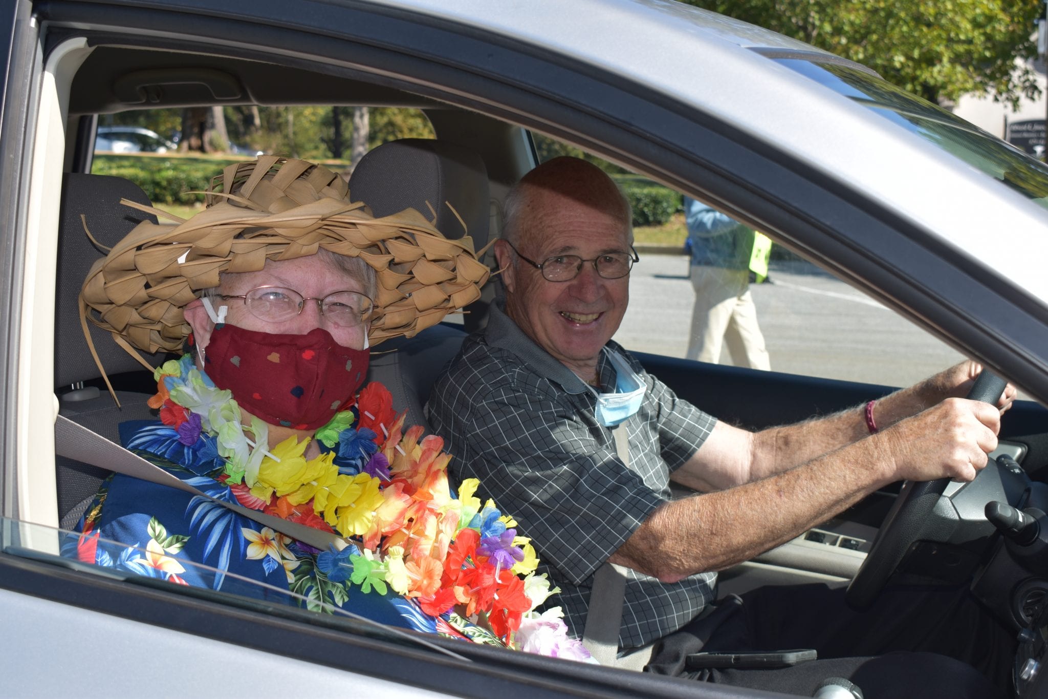 Senior Scene Hoover Senior Center Trick or Treat couple in car