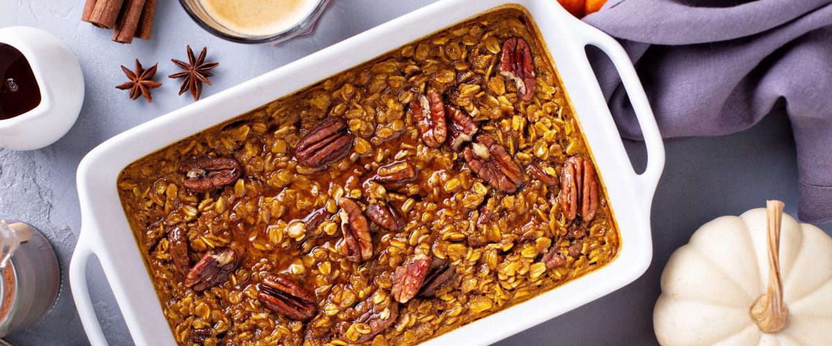 bigstock Baked Pumpkin Oatmeal With Pec 321125047