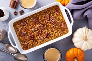 bigstock Baked Pumpkin Oatmeal With Pec 321125047