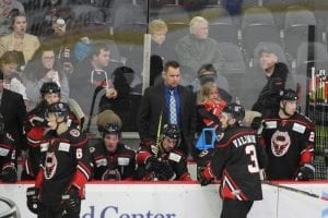 Bulls Hockey sideline shot