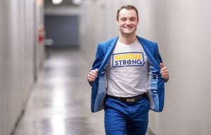 Rocco Grimaldi wearing a Nashville Strong Shirt