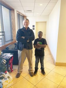 Big Brothers Big Sisters Mentor with his "Little"