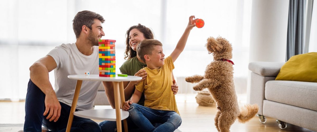 Happy Family Having Fun Playing