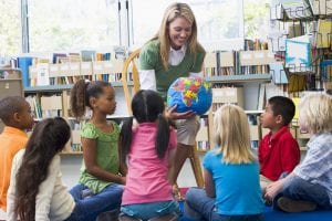 Teacher and students in classroom