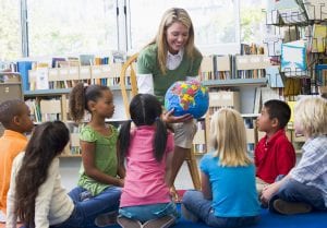 Teacher and students in classroom