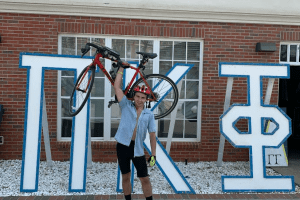 Ben Cox with his bike