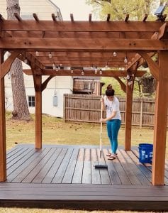 Charlotte Working on the Deck