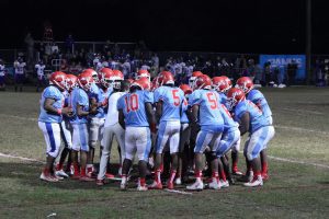 Banks Academy's football team on the field