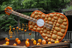 Dollywood Guitar with Pumpkins