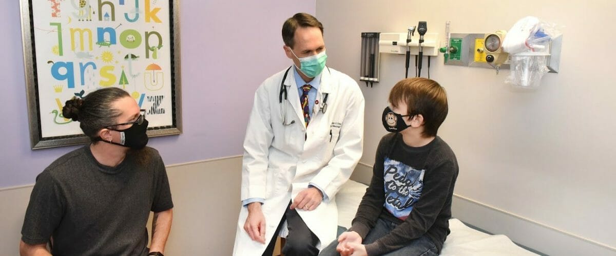 Asher and Daniel in Doctors Office