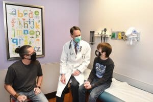 Asher and Daniel in Doctors Office