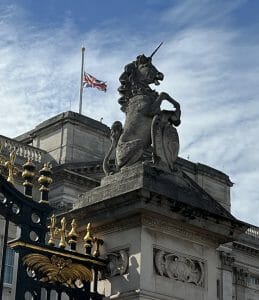 Special Feature Intriguing Reign of Queen Elizabeth flag at half mast