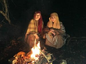 Special Feature Live Nativity boys by fire