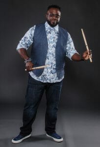 PJ with drumsticks