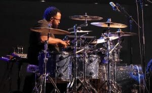 Spraggins playing drums