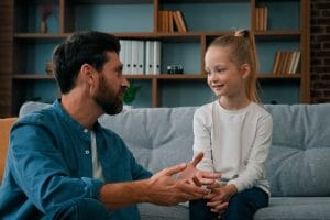 Father with daughter