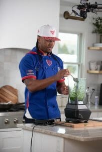 Darnell Ferguson in kitchen, photo credit Tyndale House Publishers