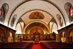 Inside of the Holy Trinity Holy Cross Greek Orthodox Church