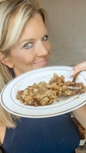 Jamie Holding Ample Dump Cake Crisp