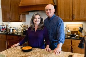 Danna with husband in kitchen