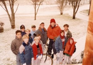 Big Oak Ranch group of boys in snow