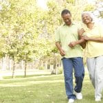 bigstock Senior Couple Walking In Park 13909586