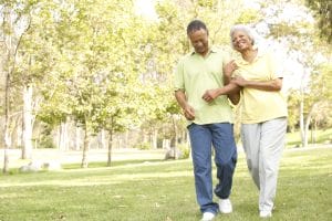 bigstock Senior Couple Walking In Park 13909586