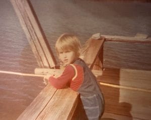 Walt Merrell fishing as a child