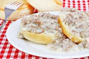 Biscuits and sausage gravy