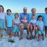 Diane Waud with grandchildren and husband