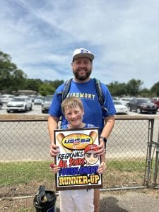 Dominic McMath with his son