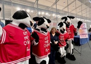 Janice Rogers with the Chick fil A Herd