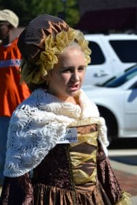 Walt Merrell's daughter dressed up as Martha Washington