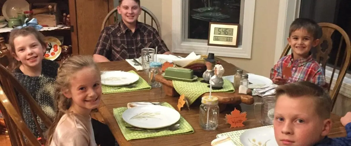 Children's table at Danna's house